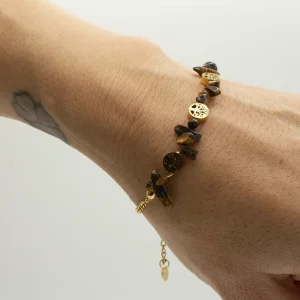 Pulsera Árbol de la Vida y Ojo de Tigre | Libélula Nocturna