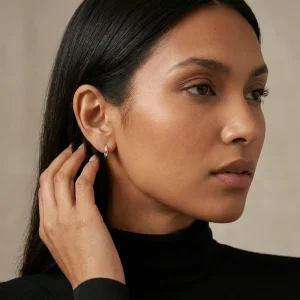 Pendientes Aro Acero Plata | Libélula Nocturna